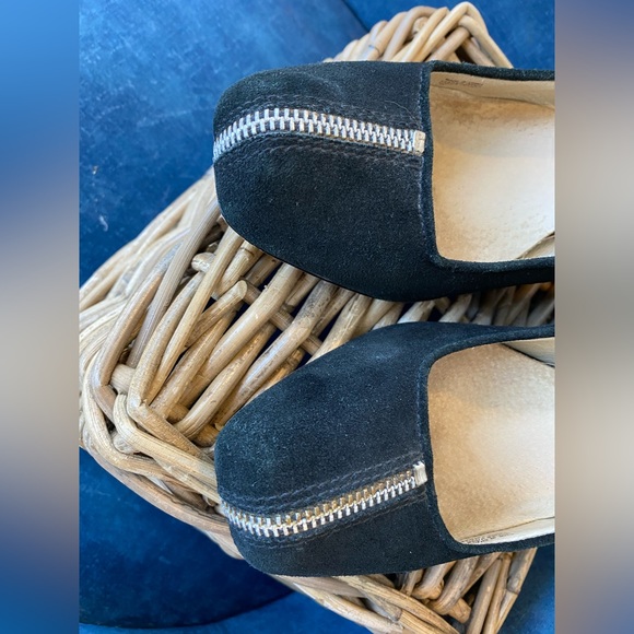 Michael Kors Black Suede Wedge Heels With Zipper Details - Picture 5 of 9